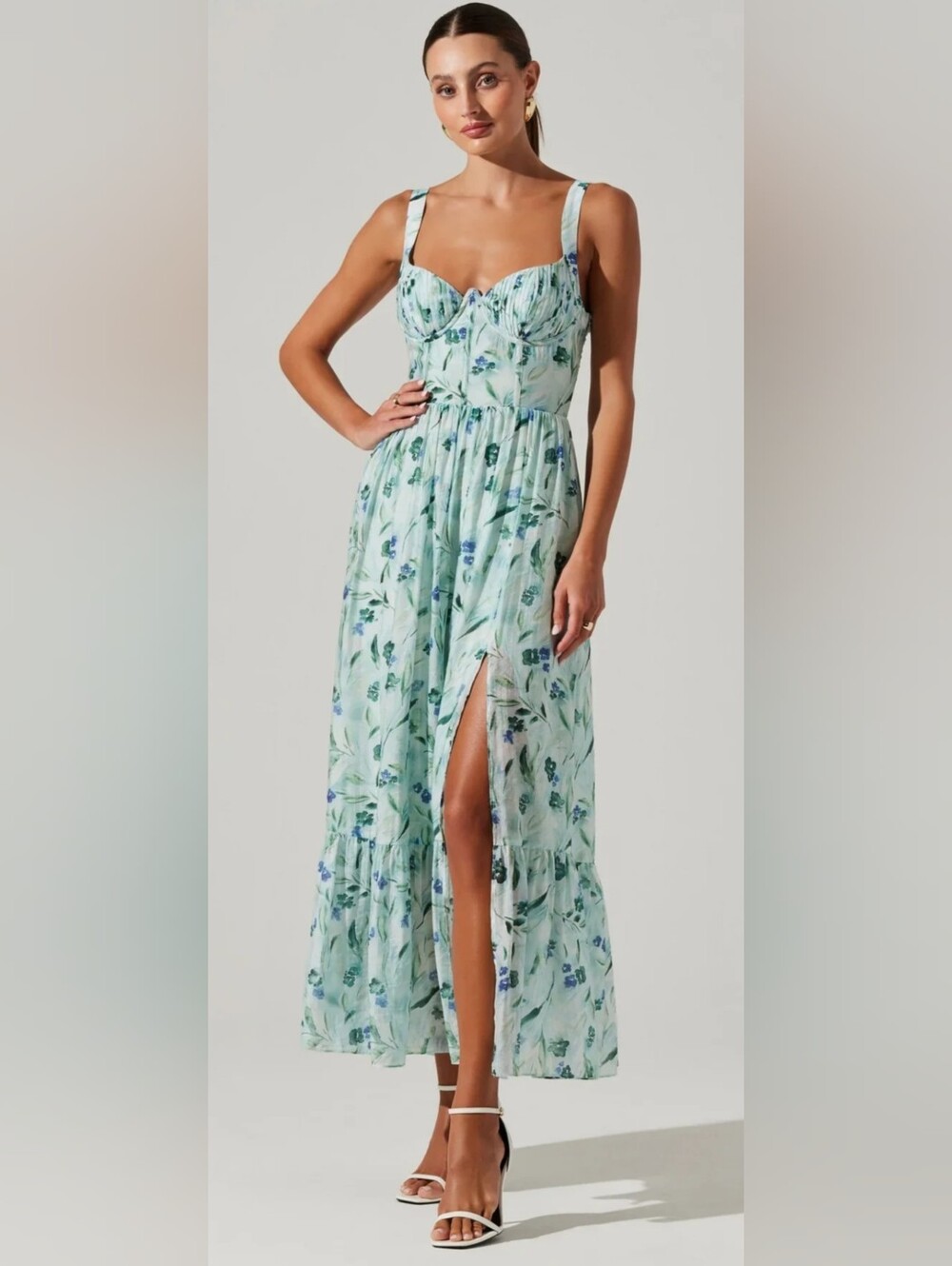 NWOT! ASTR Formal Garden Party Anthro Women's Kelby Corset Fall Maxi Dress Small - Picture 7 of 17